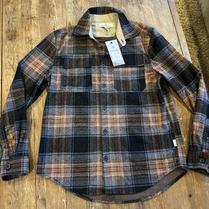 Rainforest Walnut Plaid Flannel Button Up Sz S Cozy Rugged Outdoorsy Soft NWT